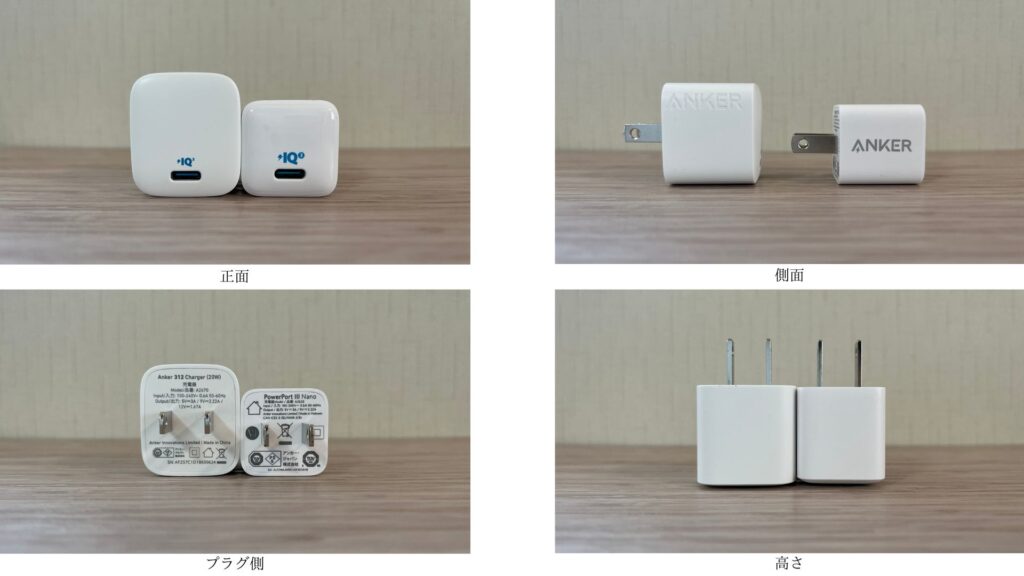 Anker 312 Charger (20W)とAnker PowerPort III Nano 20Wの比較1