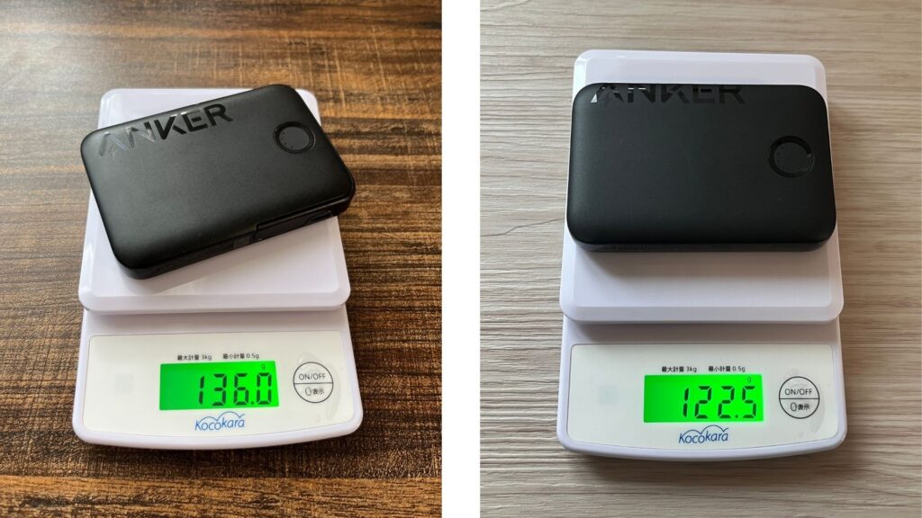 Anker MagGo Power Bank (5000mAh, 7.5W, Stand)とAnker 321 MagGo Battery (PowerCore 5000)の比較2