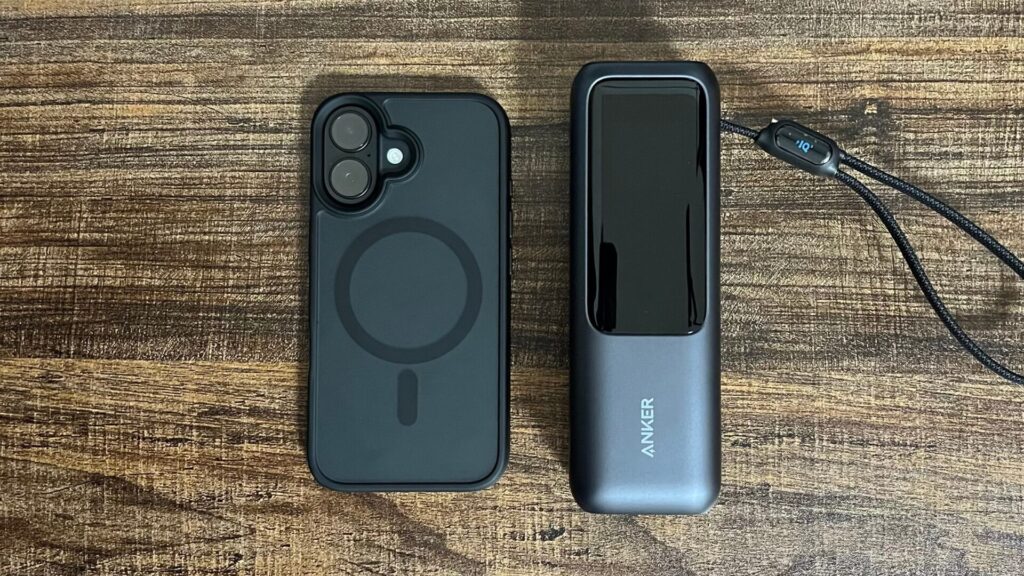 Anker Power Bank (25000mAh, Built-In & 巻取り式USB-Cケーブル