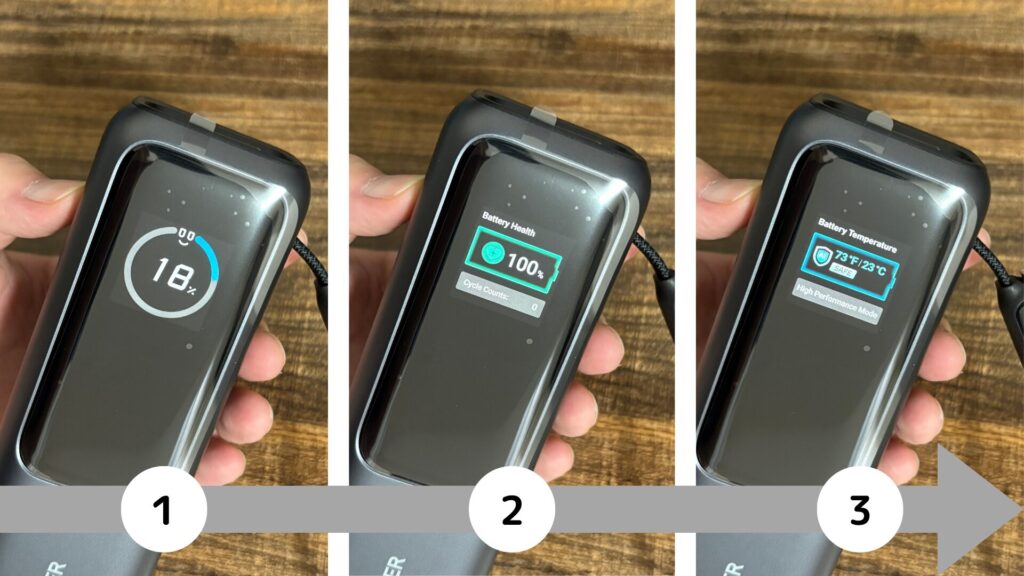 Anker Power Bank (25000mAh, Built-In & 巻取り式USB-Cケーブル)30